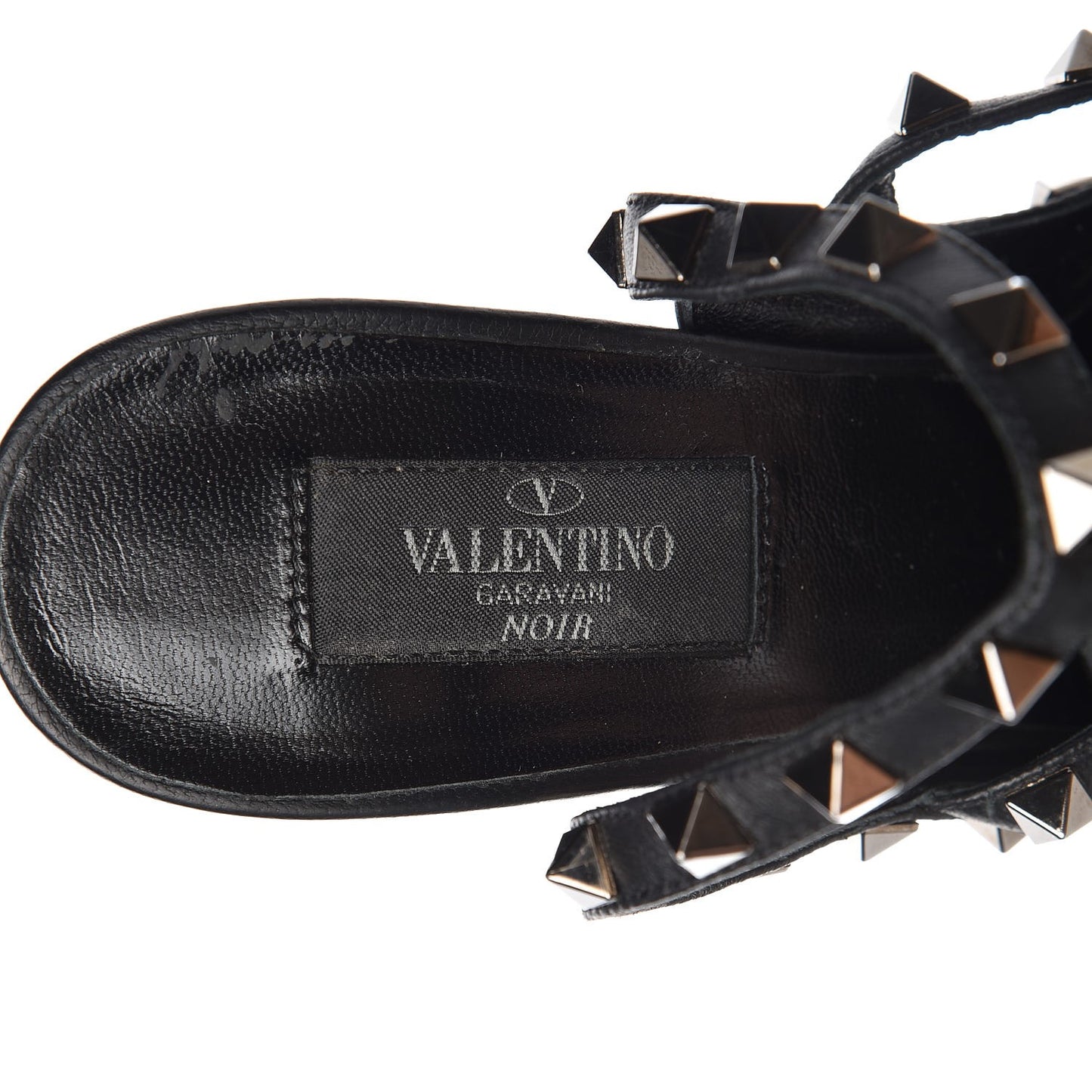 Nappa Rockstud Ankle Strap Pumps 38 Black