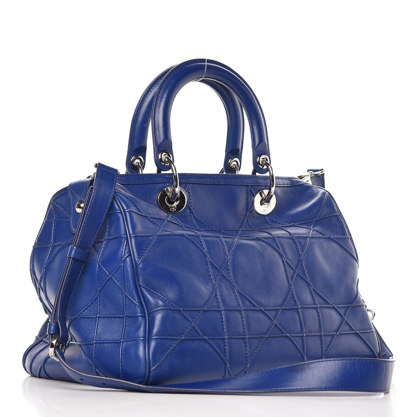 Lambskin Cannage Granville Polochon Blue