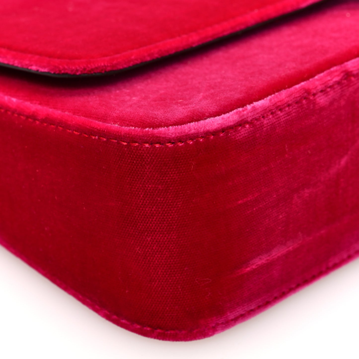 Velvet Crystal Cheri Shoulder Bag Royal Red