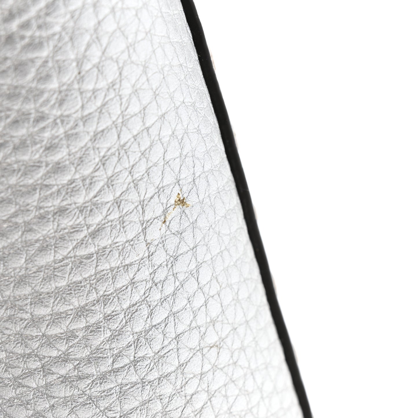 Cuoio Romano Lux Selleria Mini Peekaboo Iconic Satchel Argento