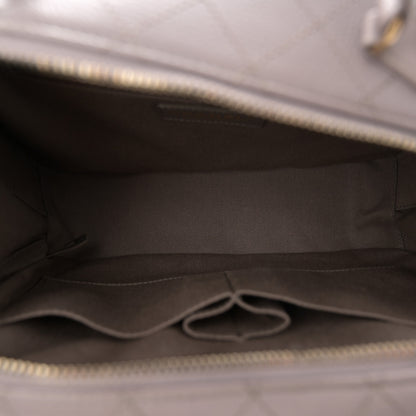 Chanel Shiny Calfskin Goatskin Quilted Coco Curve Vanity Grey 5 of 11