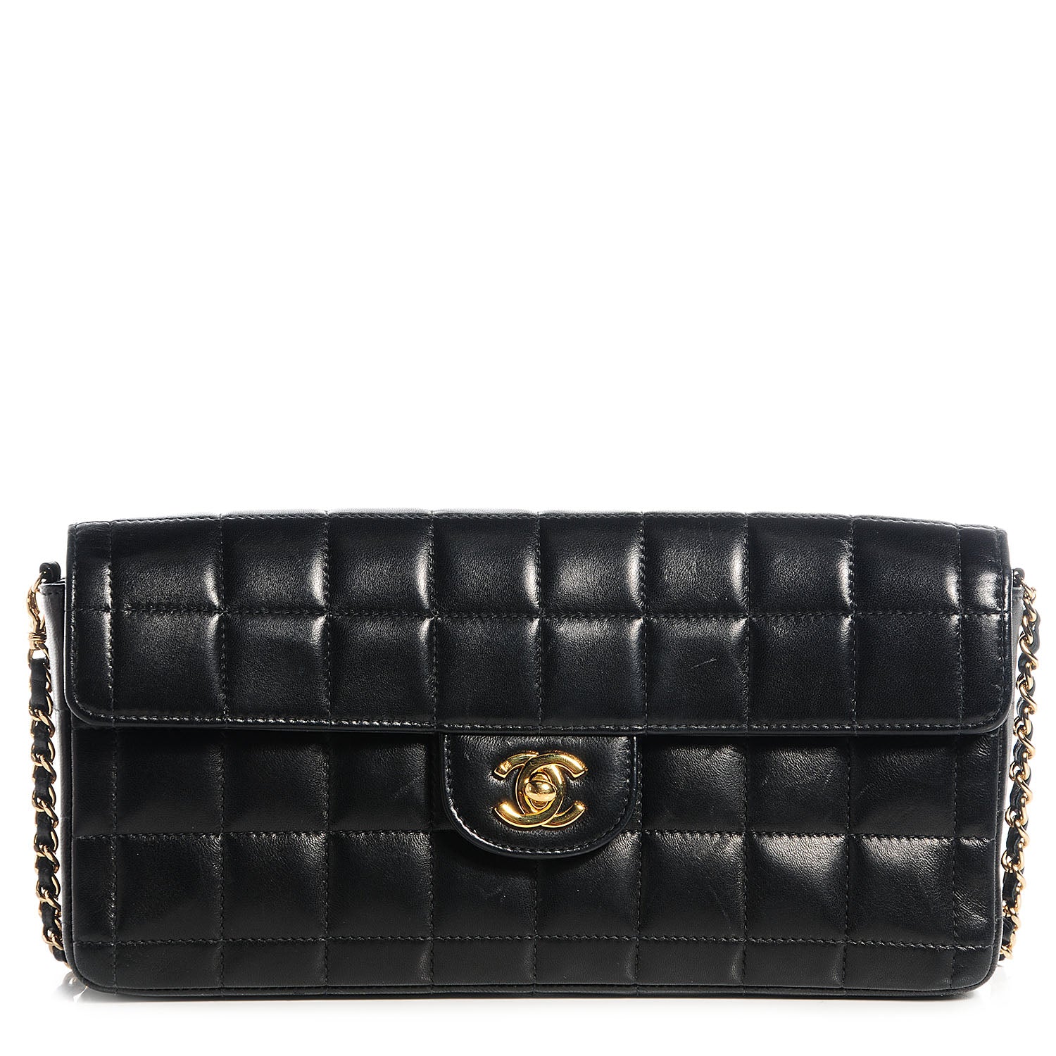 Chanel Lambskin East West Chocolate Bar Flap Black 1 of 9