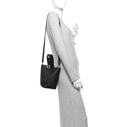 Loewe Soft Grained Calfskin Mini Pebble Bucket Bag Black 2 of 10