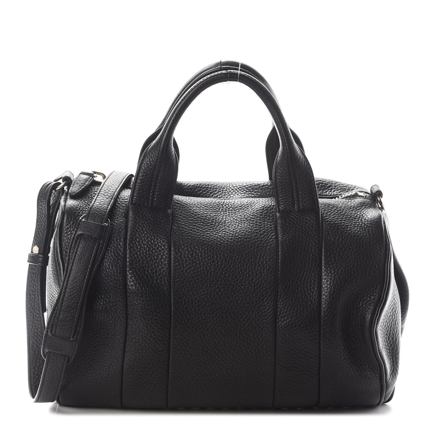 Pebbled Lambskin Rocco Black Pale Gold Hardware