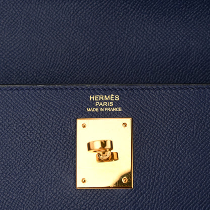 Hermes Epsom Kelly Sellier 32 Bleu Saphir 6 of 11