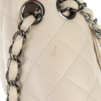 Chanel Lambskin Quilted Medium Double Flap Light Beige 10 of 11