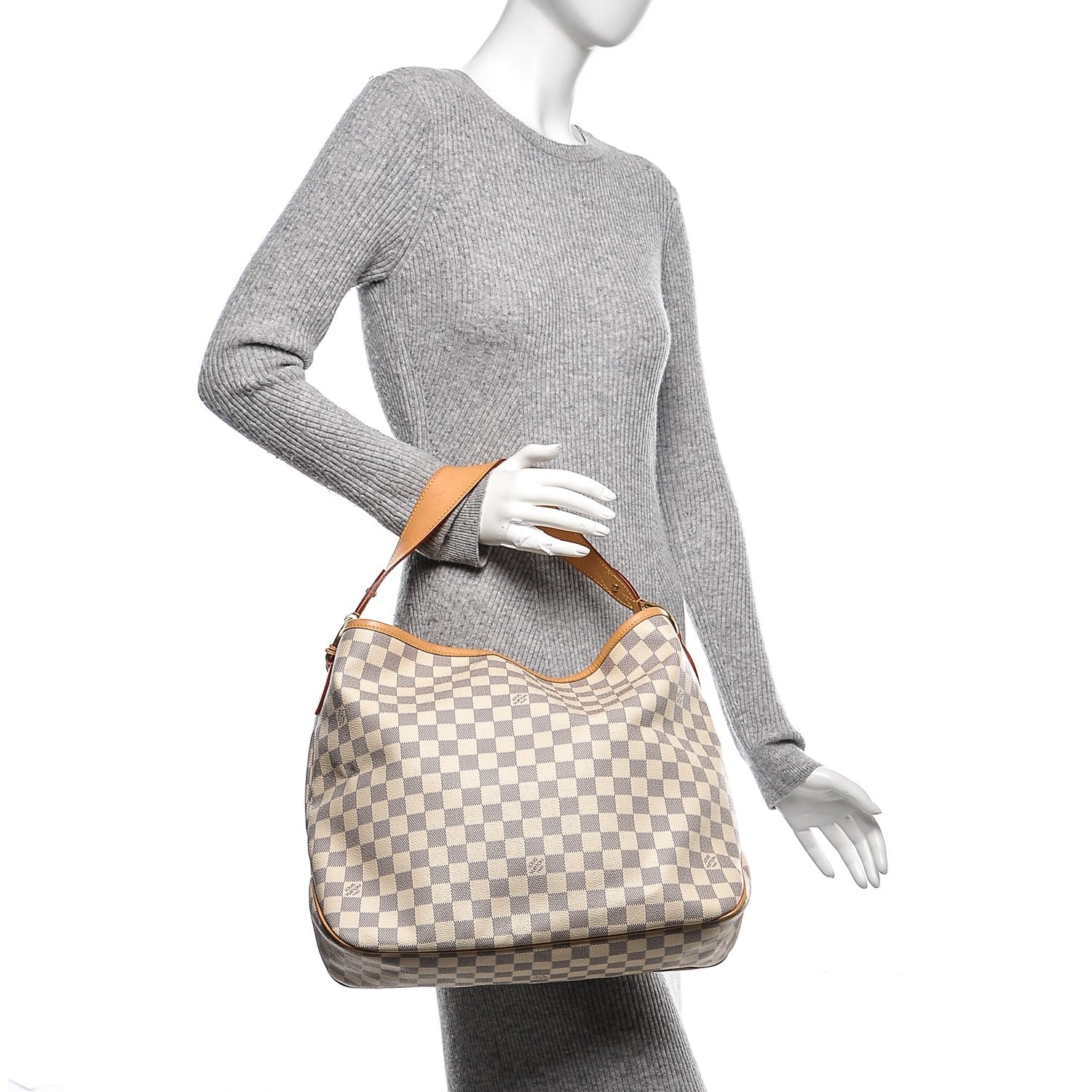 Louis Vuitton Damier Azur Delightful MM Rose Ballerine 2 of 6
