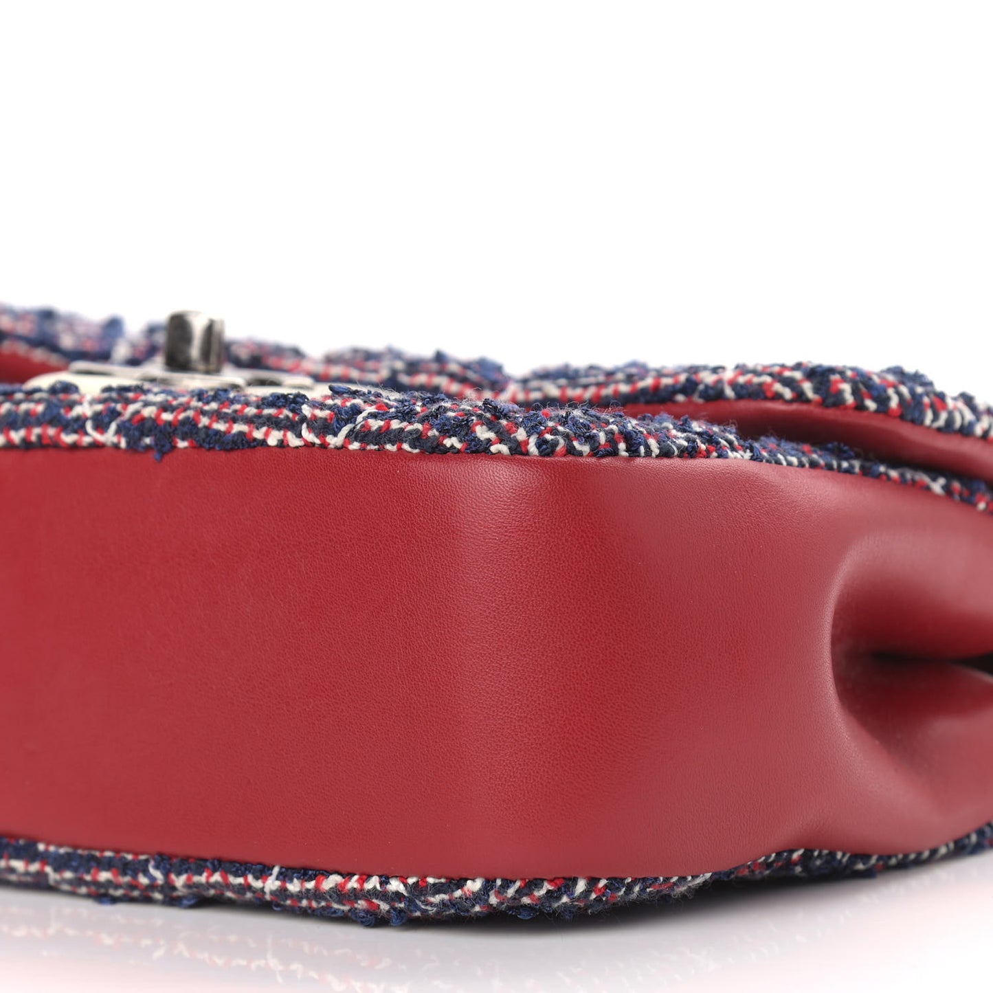 Tweed Lambskin Quilted Mini Flap Red Multicolor