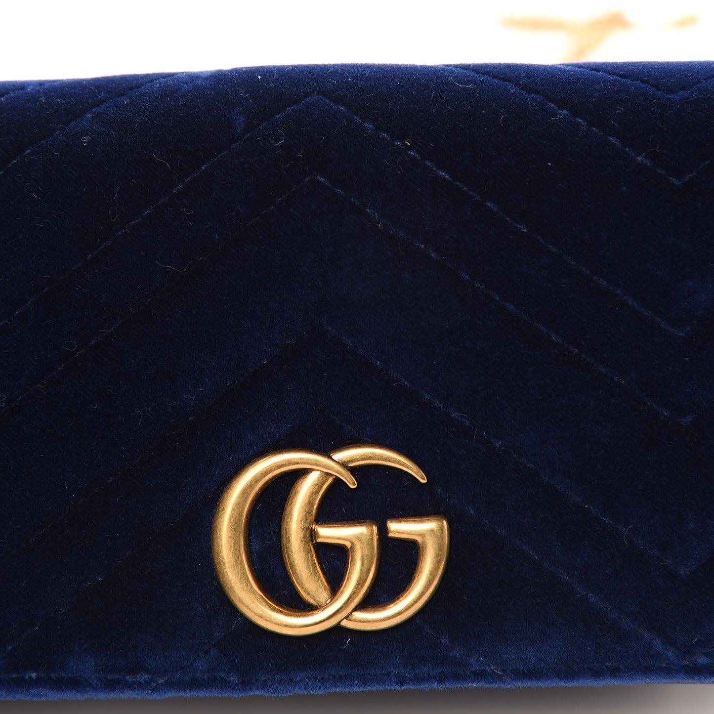 Velvet Matelasse GG Marmont Mini Bag Cobalt Blue