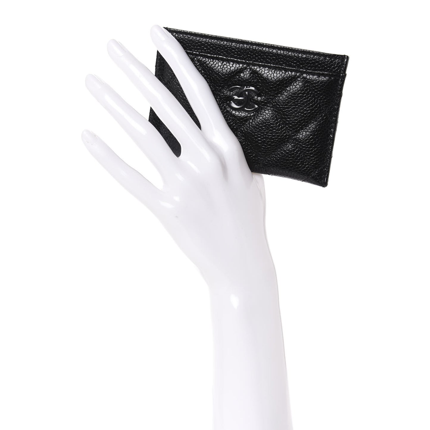 Caviar Quilted Incognito Card Holder Black