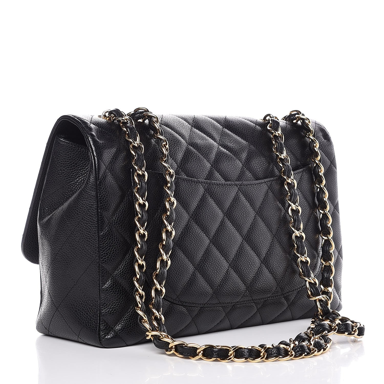 Chanel Caviar Quilted Jumbo Single Flap Black 4 of 9