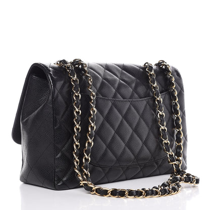 Chanel Caviar Quilted Jumbo Single Flap Black 4 of 9