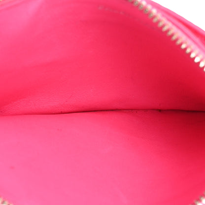Balenciaga Grained Calfskin Logo Large Cash Long Coin Card Holder Acid Pink Black 5 of 9