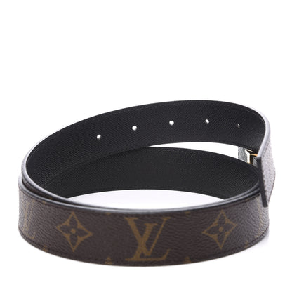 Louis Vuitton Calfskin Monogram 30mm LV Initiales Reversible Belt 85 34 Black 5 of 6