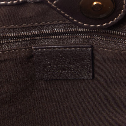 Gucci Monogram Medium D Gold Tote Bag Brown 8 of 8