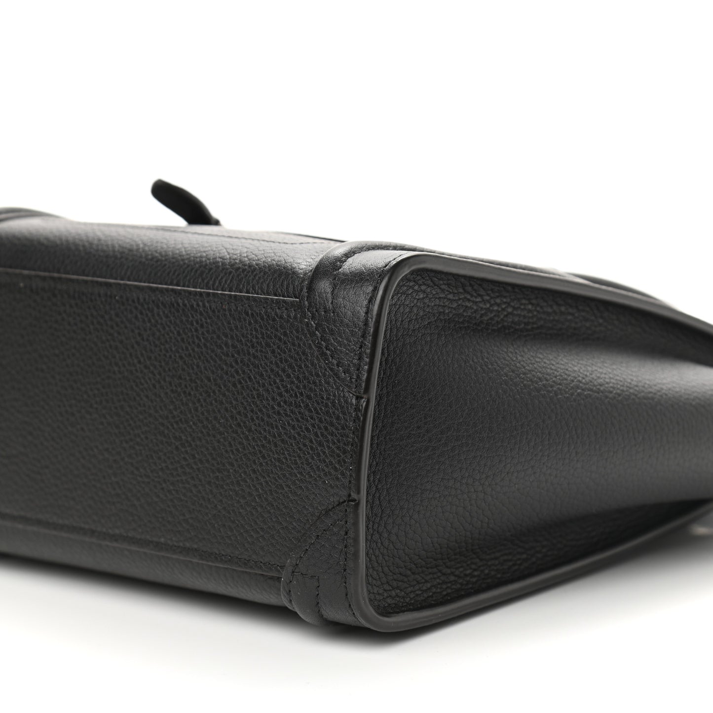 Drummed Calfskin Nano Luggage Black