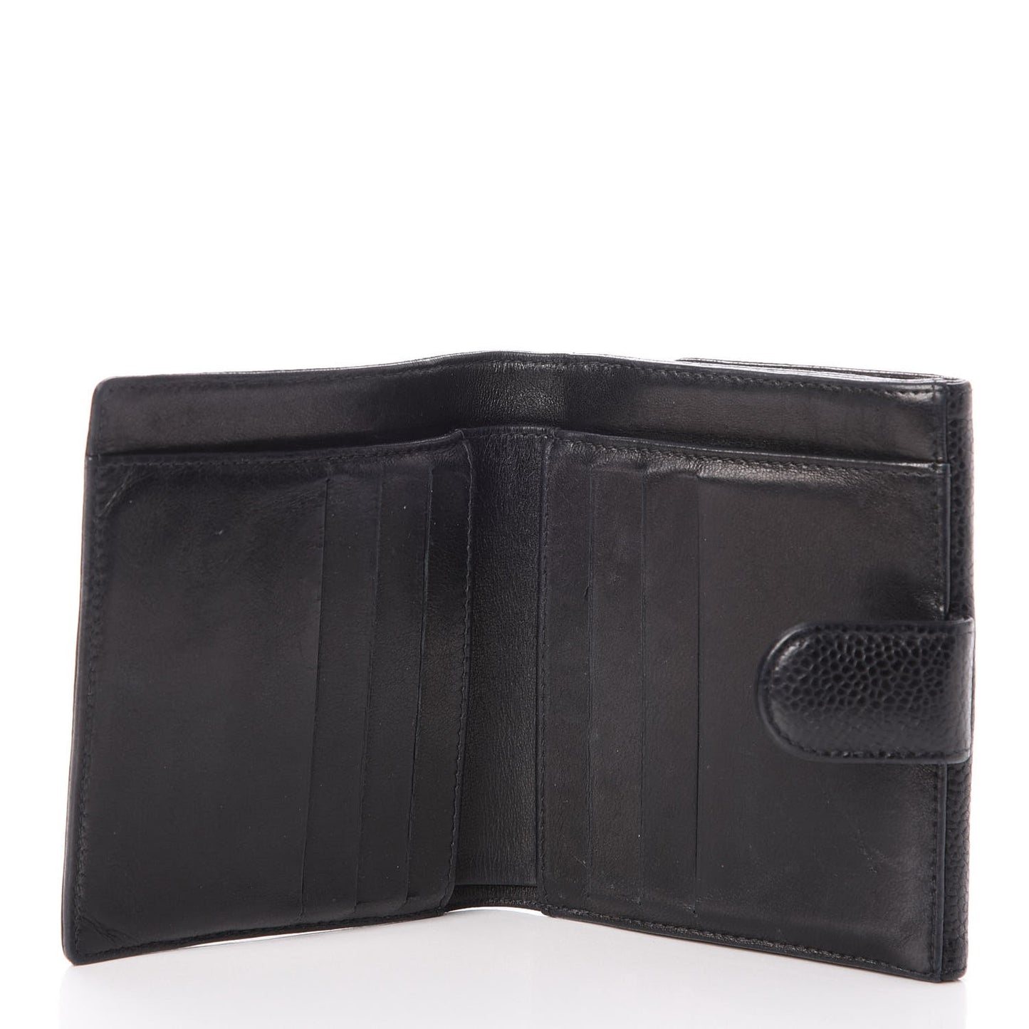 Caviar Timeless CC Compact French Wallet Black