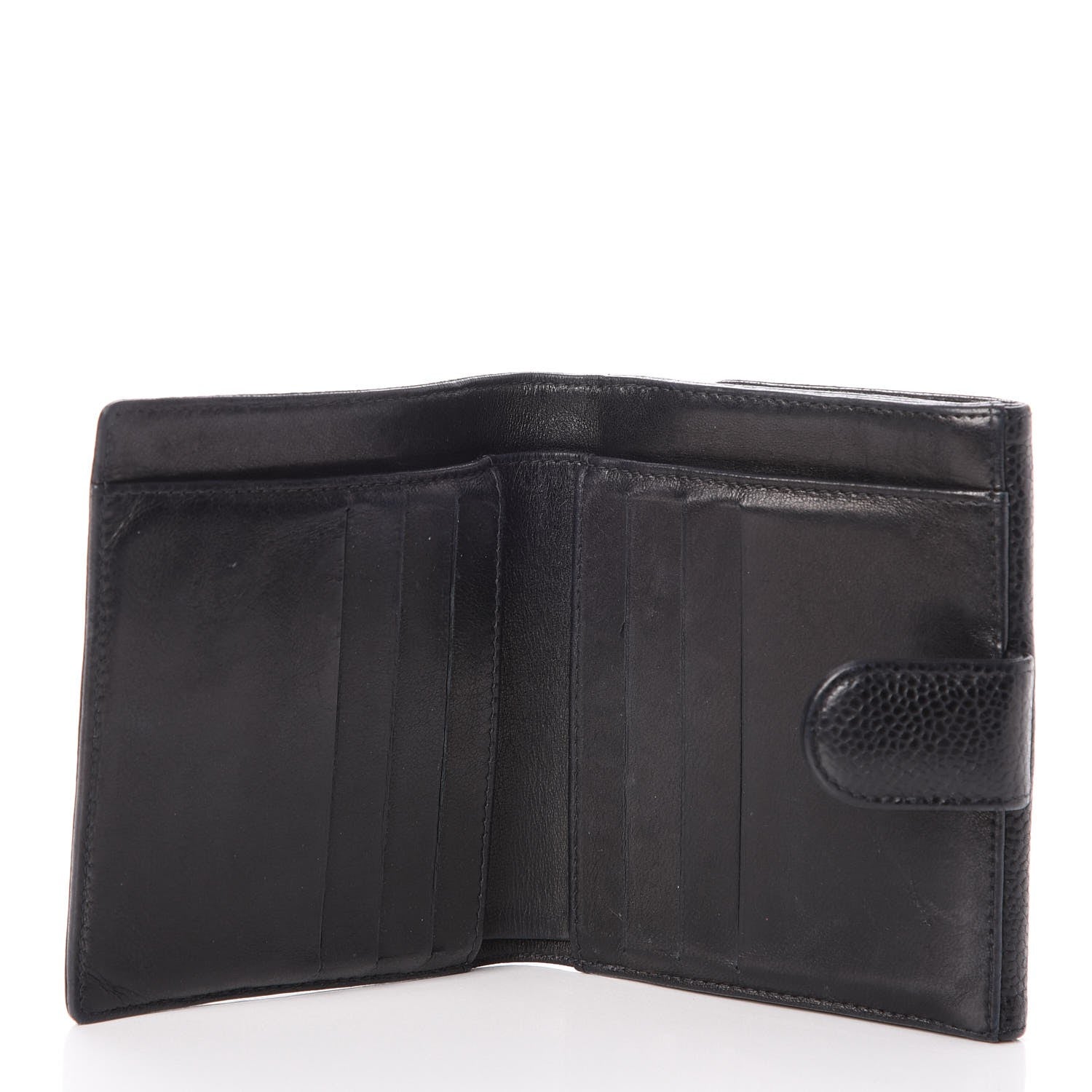 Chanel Caviar Timeless CC Compact French Wallet Black 5 of 8