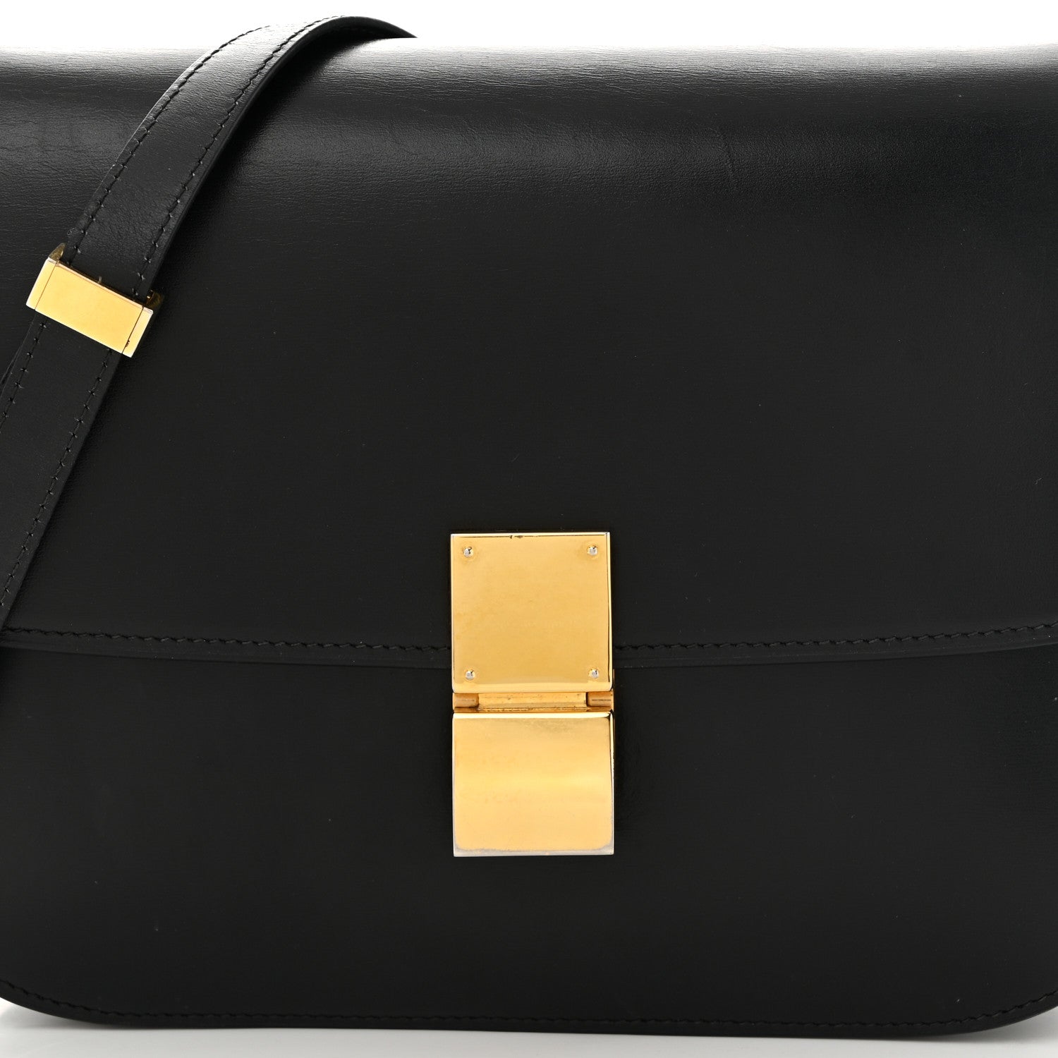 Celine Box Calfskin Medium Classic Box Flap Bag Black 8 of 12