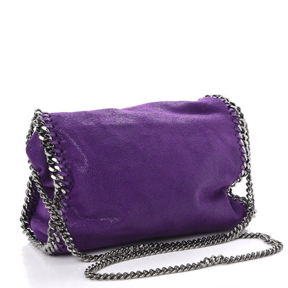 Stella McCartney Shaggy Deer Mini Falabella Fold Over Tote Bright Purple 3 of 8