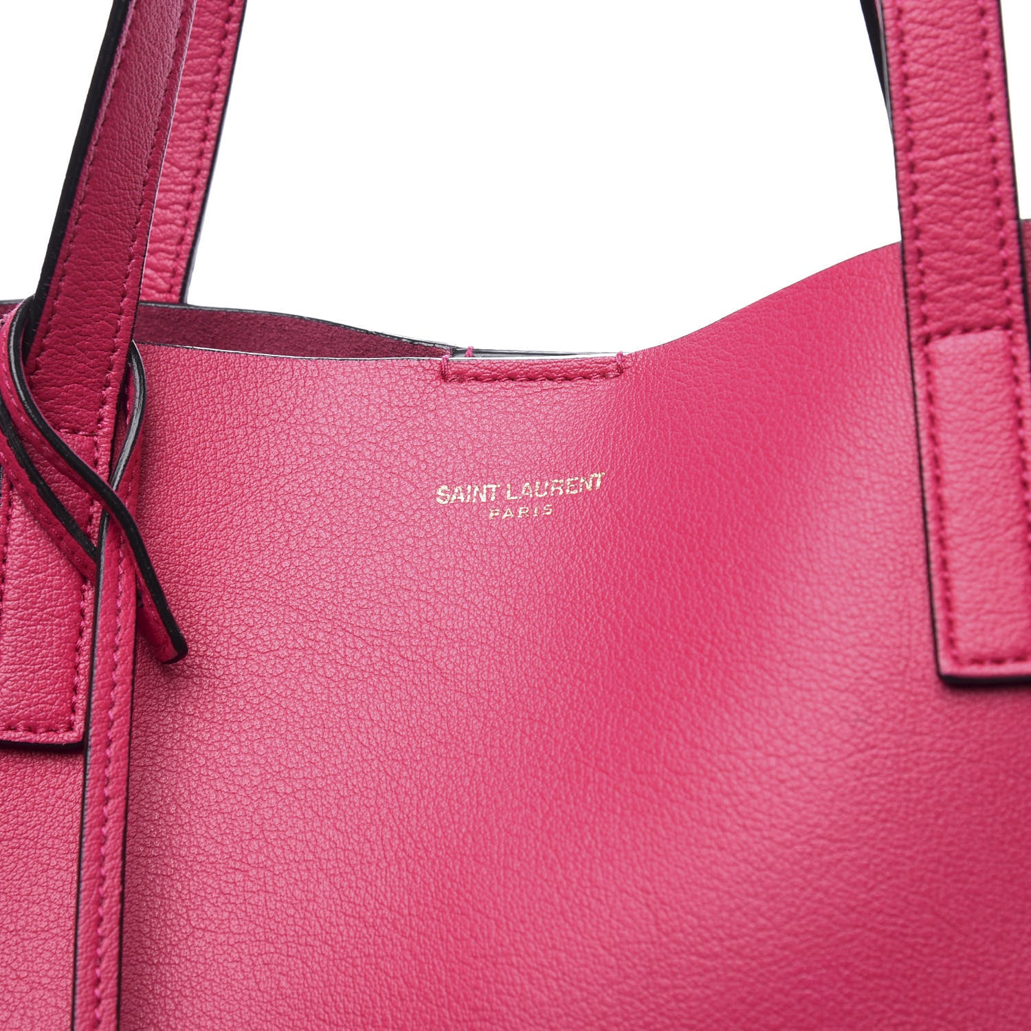 Saint Laurent Calfskin Large Shopping Tote Fuchsia 12 of 12