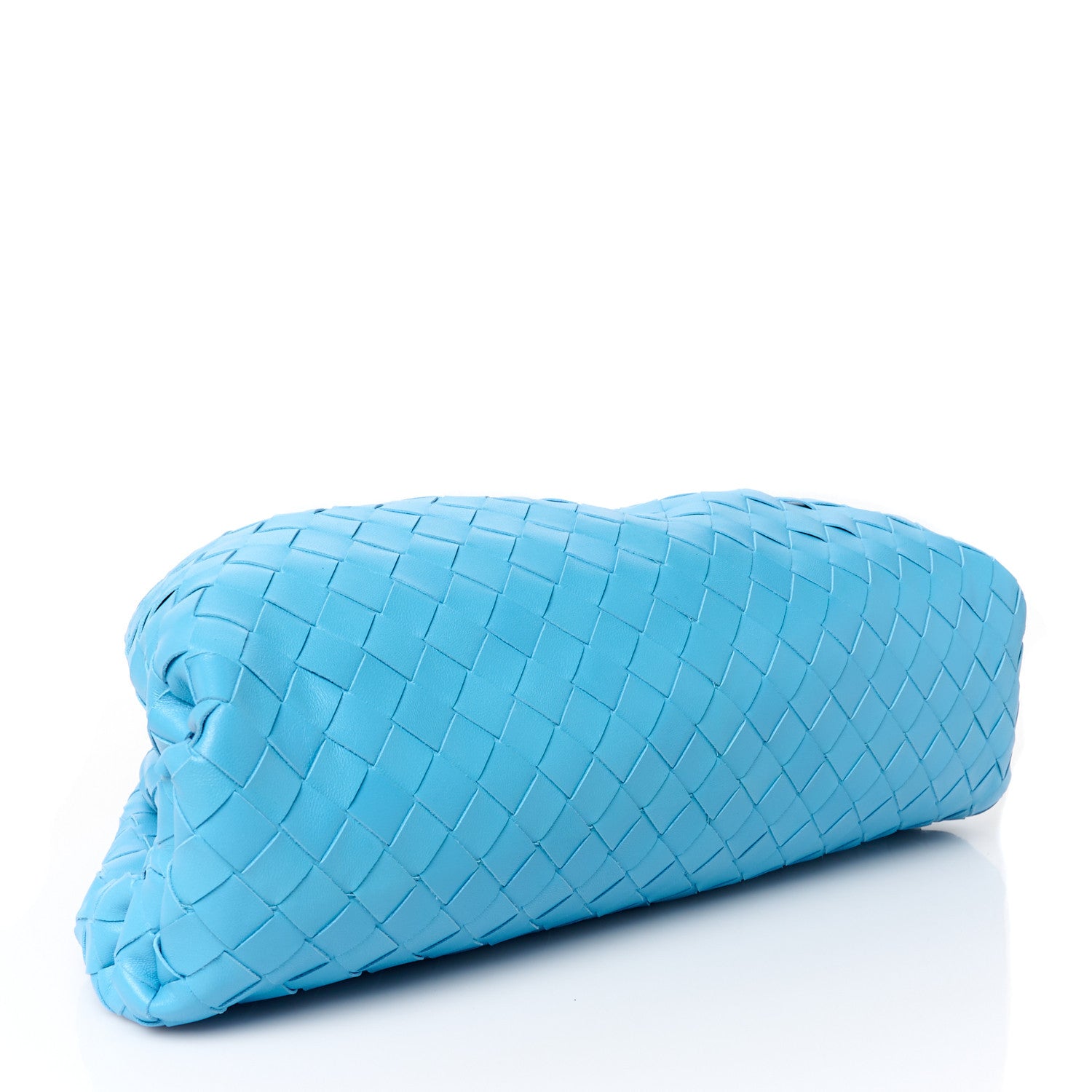 Bottega Veneta Nappa Maxi Intrecciato The Pouch Oversized Clutch Swimming Pool 4 of 11