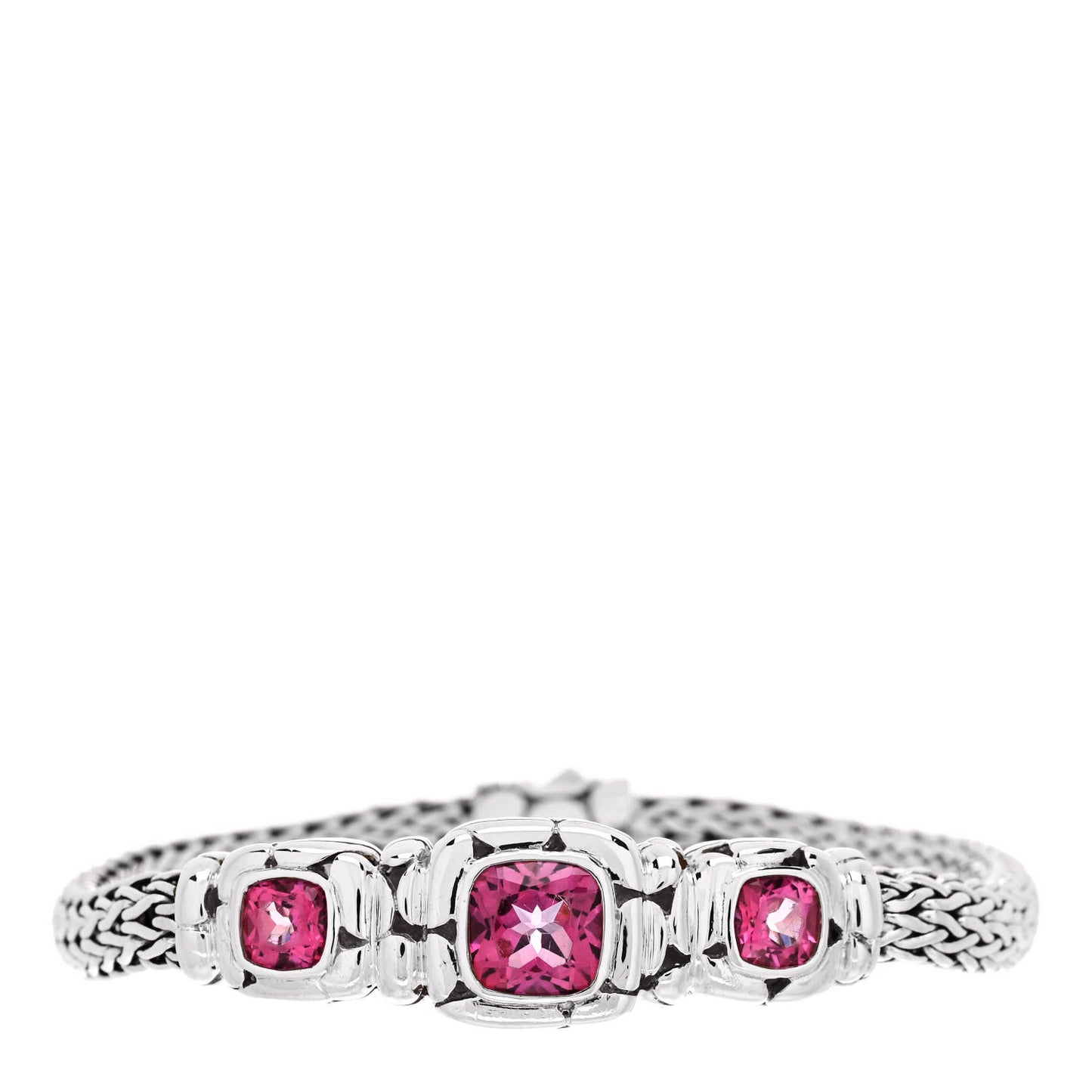 Sterling Silver Pink Topaz Batu Kali Bracelet