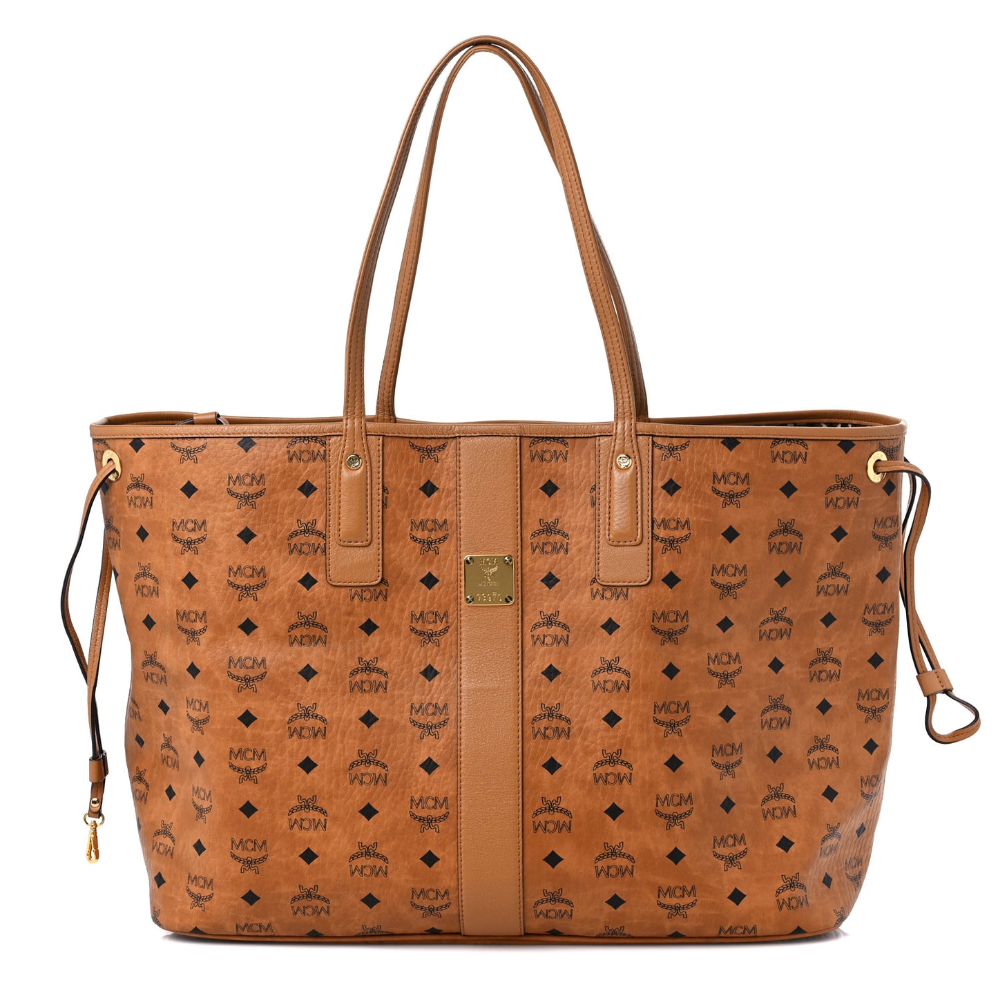 Visetos Large Liz Reversible Shopper Tote Cognac