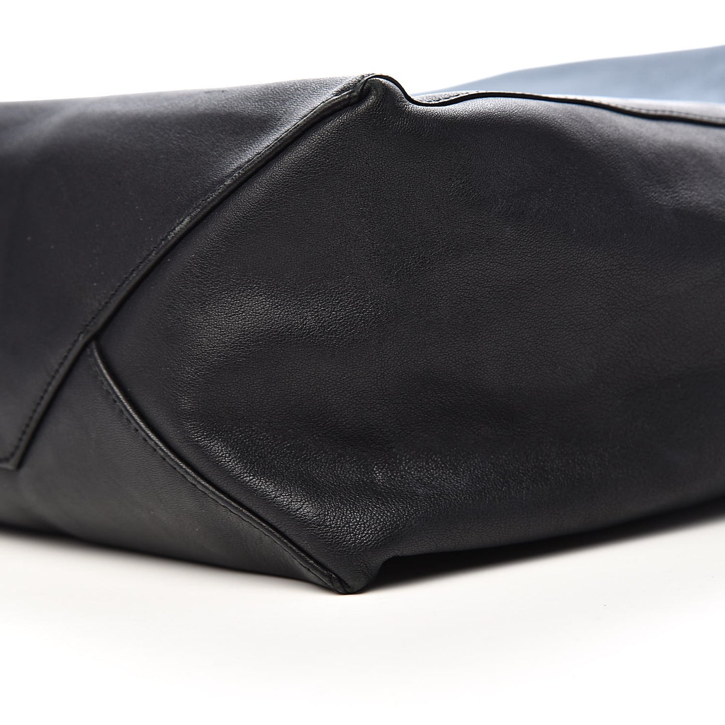 Lambskin Vertical Bi-Cabas Petrol Black