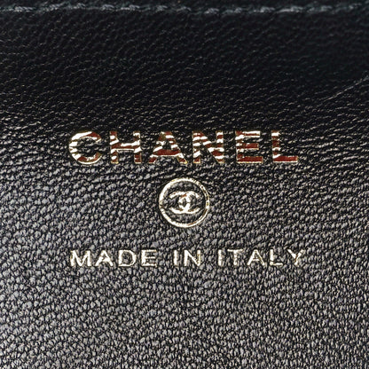 Chanel Lambskin Quilted Box Of Secrets Card Holder With Chain Black 6 of 10