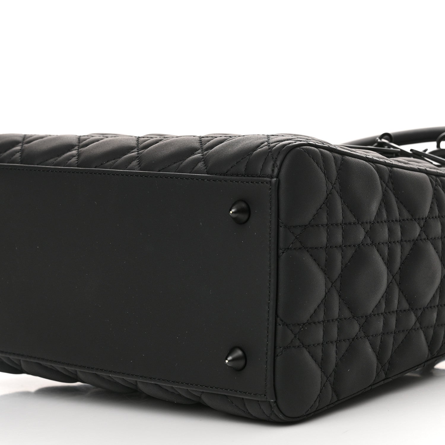 Christian Dior Ultra Matte Calfskin Cannage Medium Lady Dior Black 9 of 10
