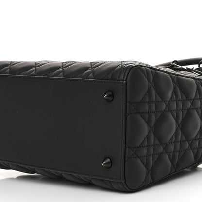 Christian Dior Ultra Matte Calfskin Cannage Medium Lady Dior Black 9 of 10