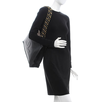 Chanel Lambskin CC Tote Black 2 of 8
