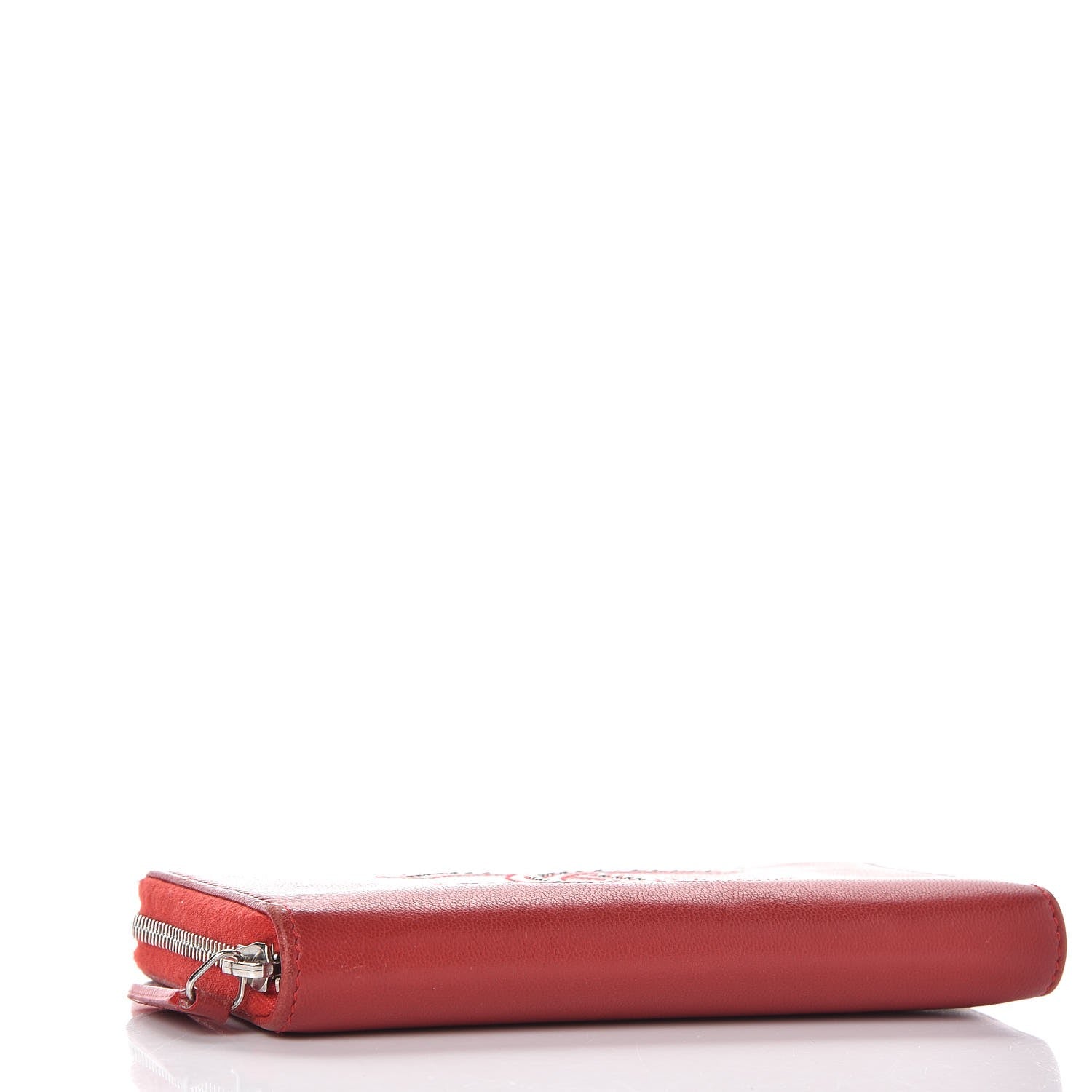 Chanel Lambskin Studded Small Timeless CC Zip Around Wallet Red 4 of 9