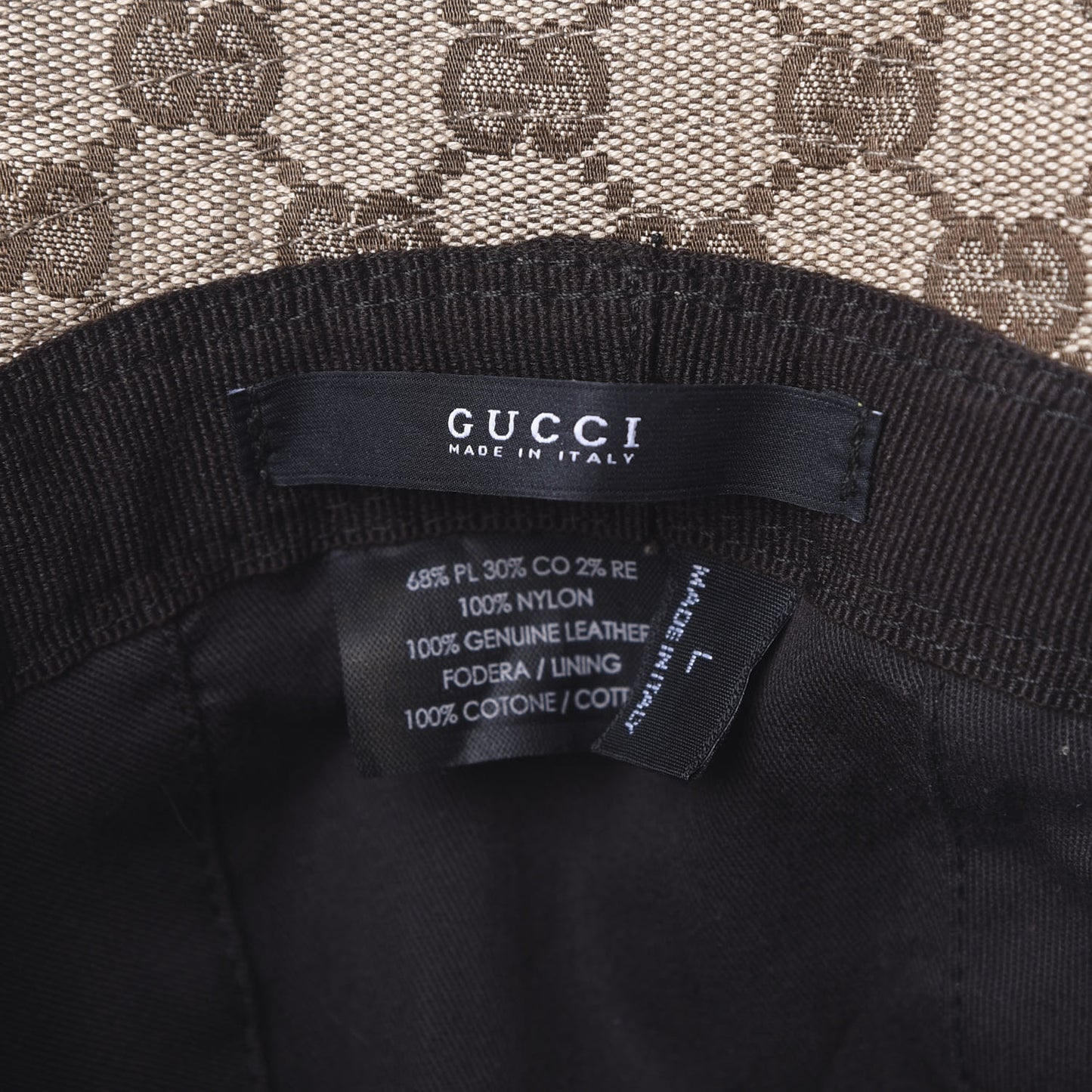 Monogram Web Bucket Hat L Brown