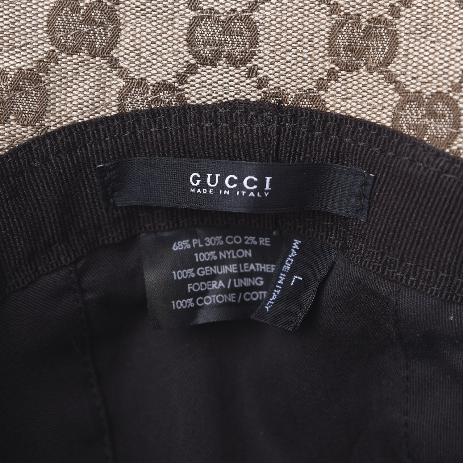 Gucci Monogram Web Bucket Hat L Brown 6 of 7