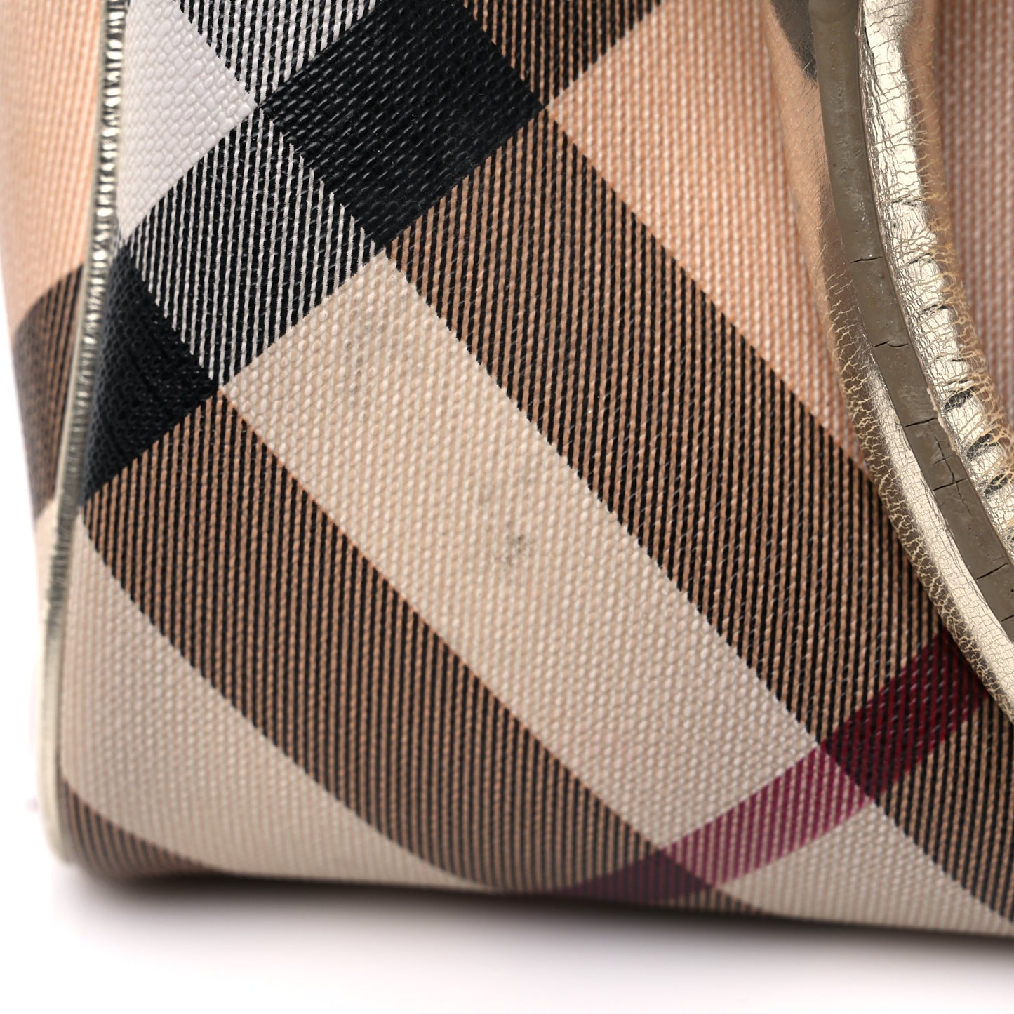 Supernova Check Metallic Small Chester Bowling Bag Gold