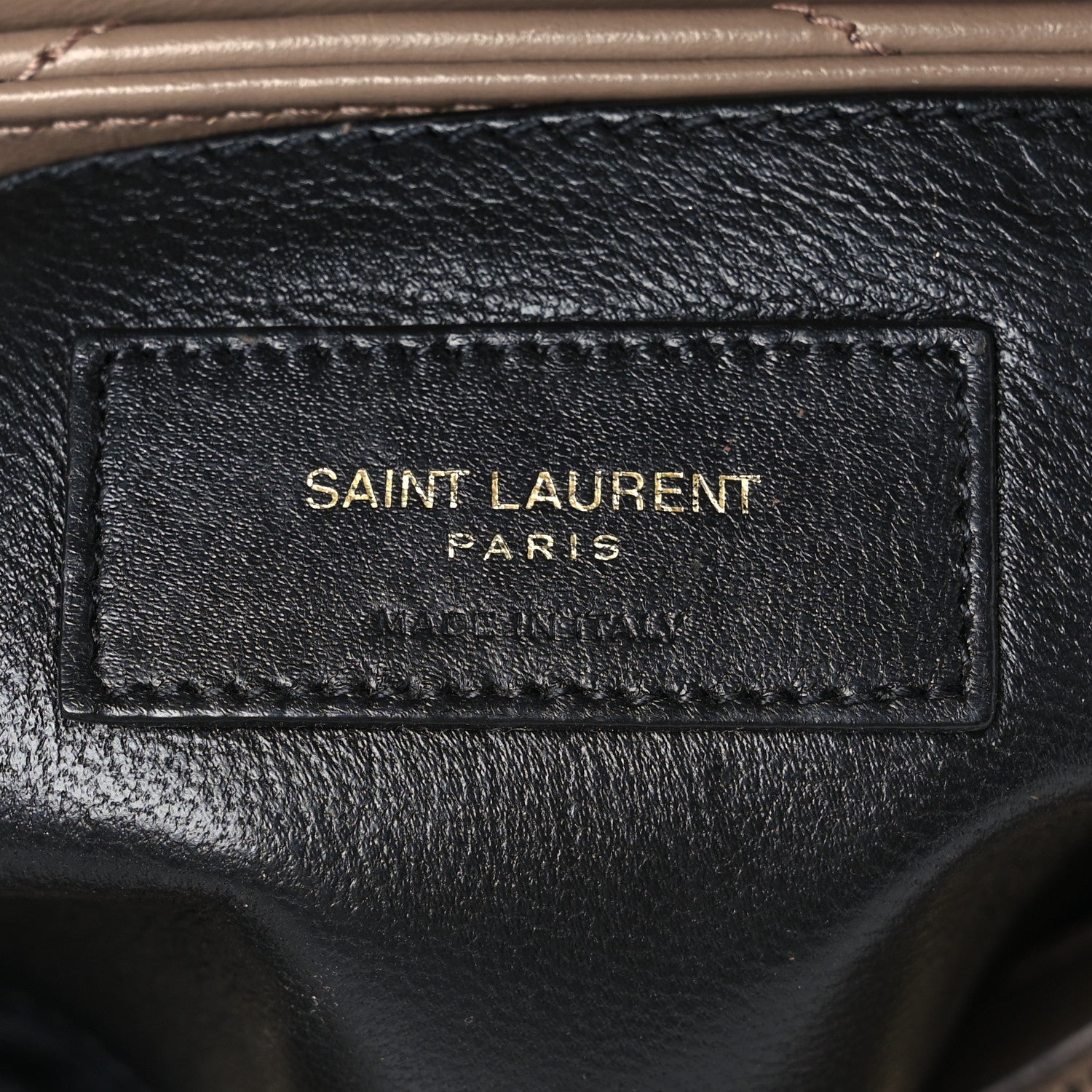 Saint Laurent Calfskin Y Quilted Monogram Small Loulou Chain Satchel Dark Beige 6 of 10