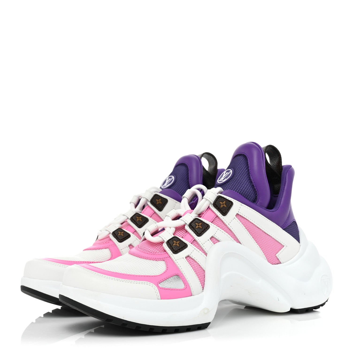 Louis Vuitton Calfskin Technical Nylon LV Archlight Sneaker 38.5 Pink 3 of 11