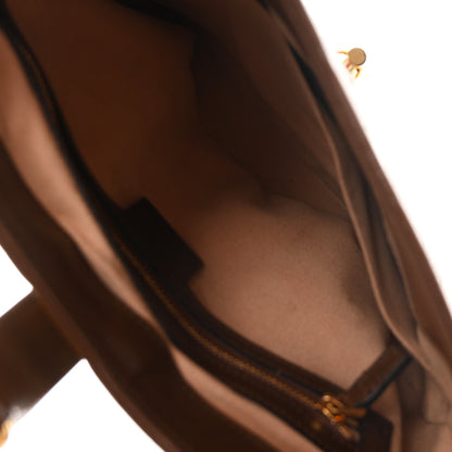 Gucci GG Supreme Monogram Azalea Calfskin Web Small Jackie 1961 Hobo Beige Ebony Brown Sugar 5 of 11