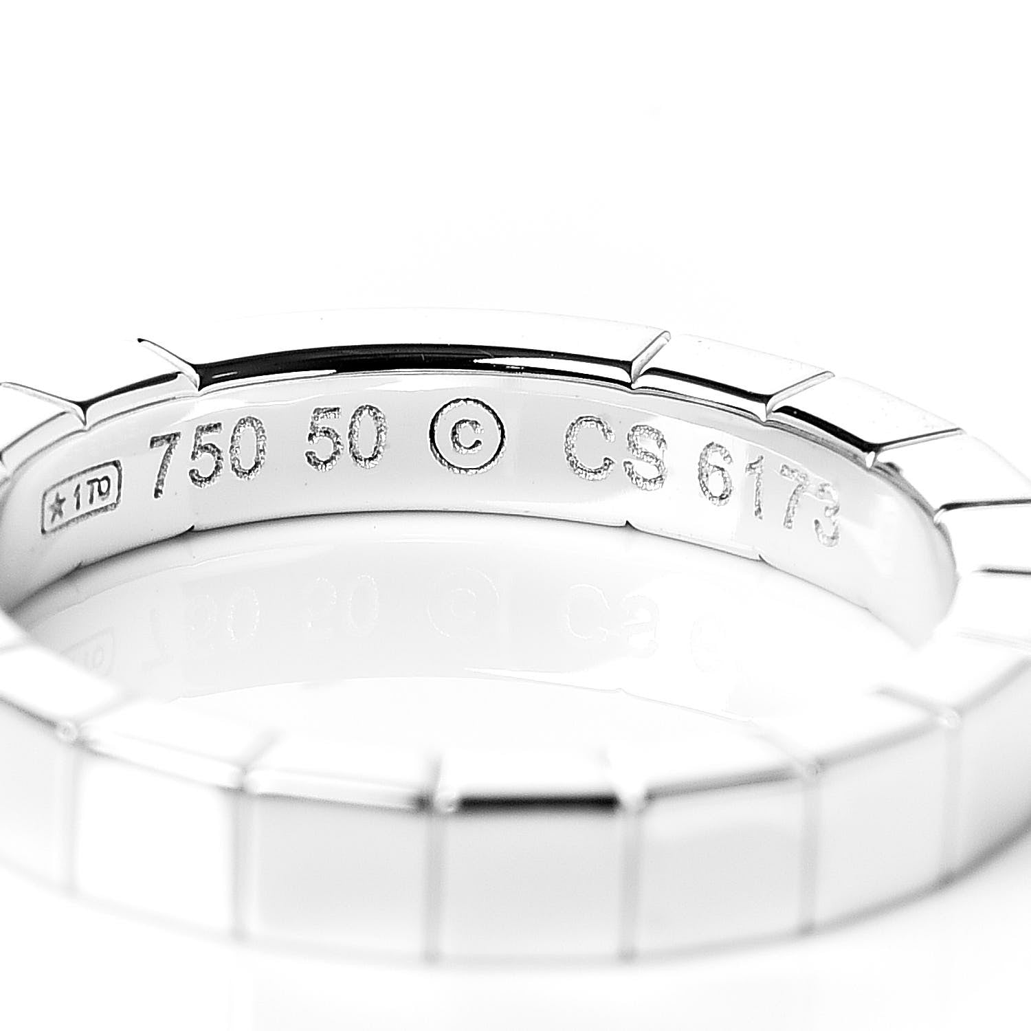 Cartier 18K White Gold Lanieres Ring 50 5.25 4 of 4