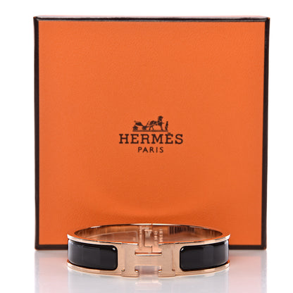 Hermes Enamel Narrow Clic Clac H Bracelet PM Black 6 of 6