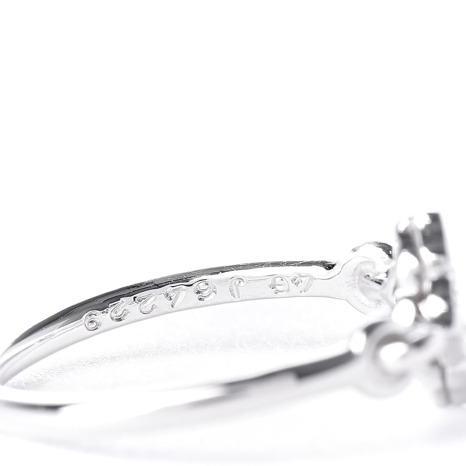 Cartier 18K White Gold Diamond Hindu Floral Ring 46 3.75 6 of 6
