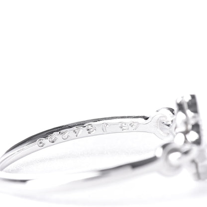 Cartier 18K White Gold Diamond Hindu Floral Ring 46 3.75 6 of 6