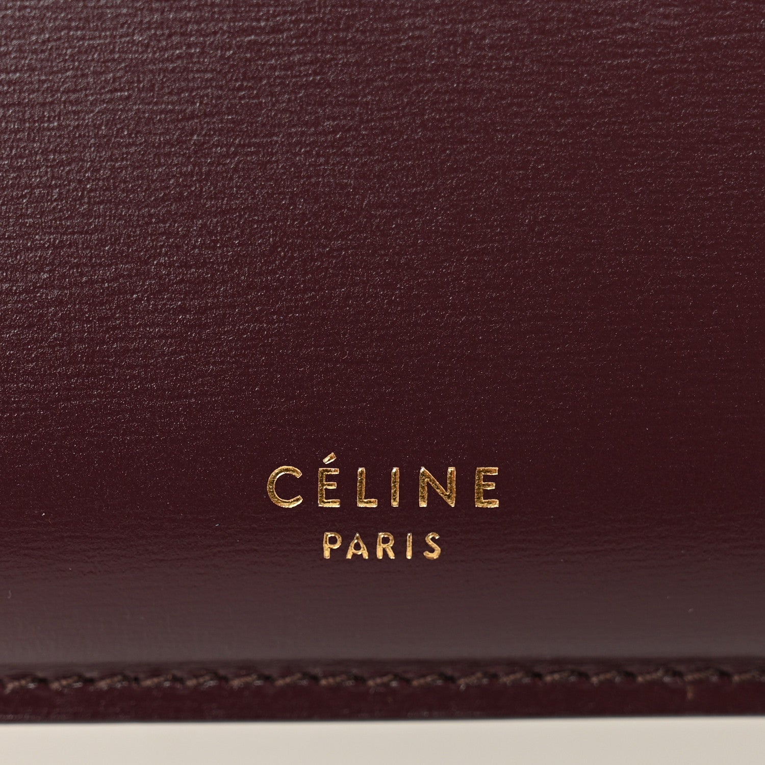 Celine Patina Box Calfskin Medium Clasp Bag Bordeaux 1771785