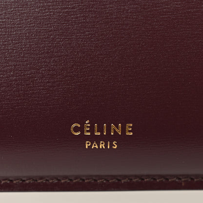 Celine Patina Box Calfskin Medium Clasp Bag Bordeaux 6 of 11