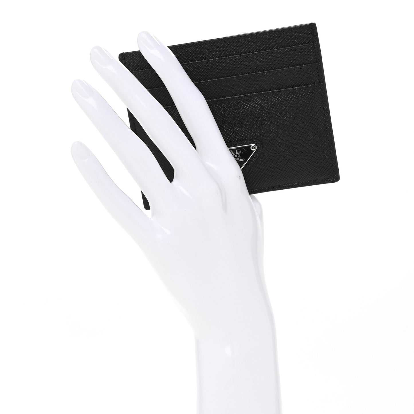 Saffiano Triangle Card Case Black