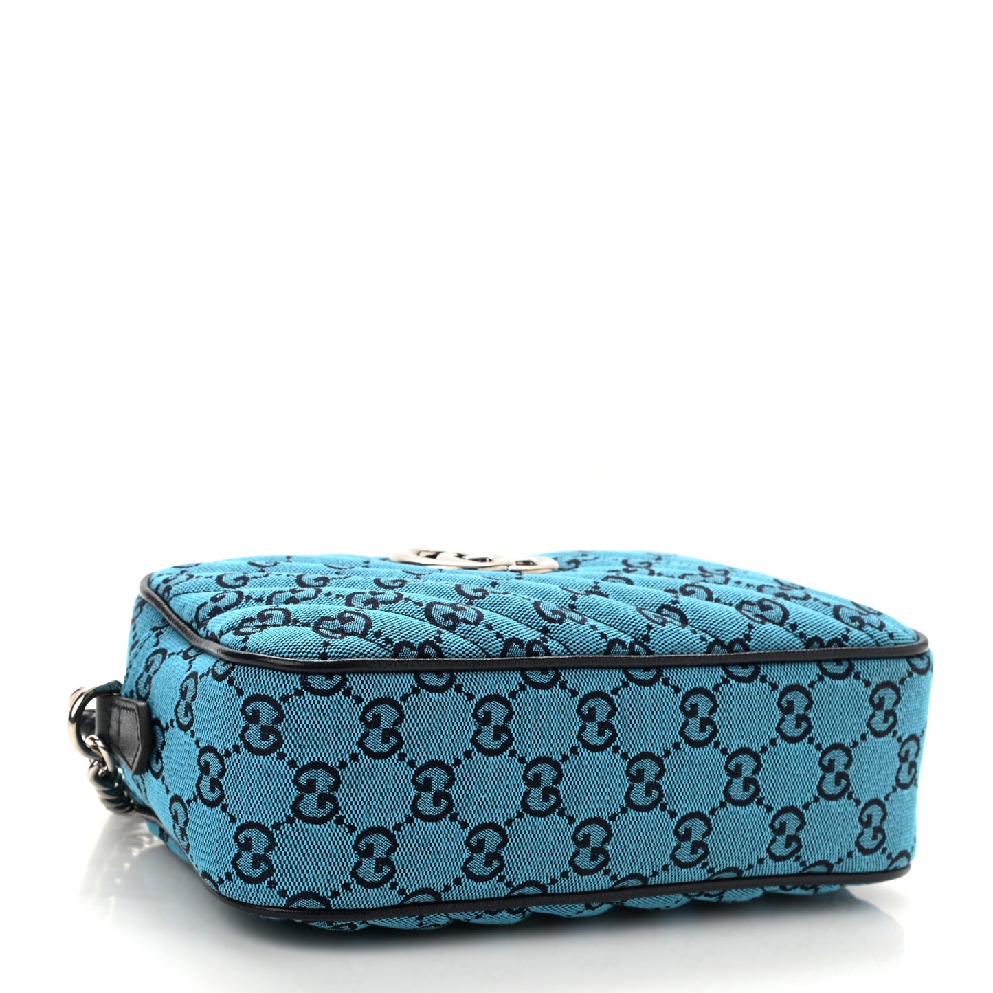 Monogram Multicolor Matelasse Diagonal Small GG Marmont Chain Shoulder Bag Light Blue