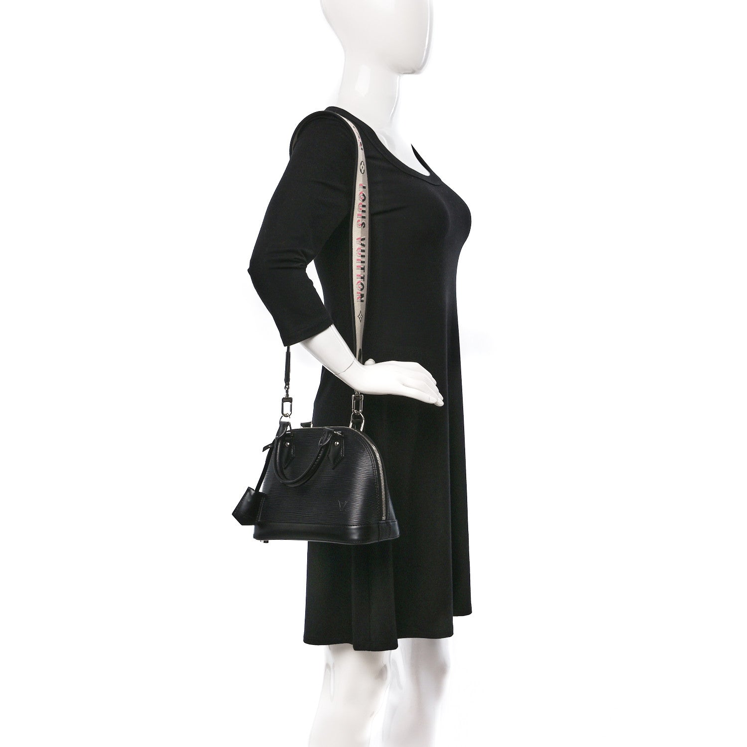 Louis Vuitton Epi Jacquard Alma BB Black 3 of 11
