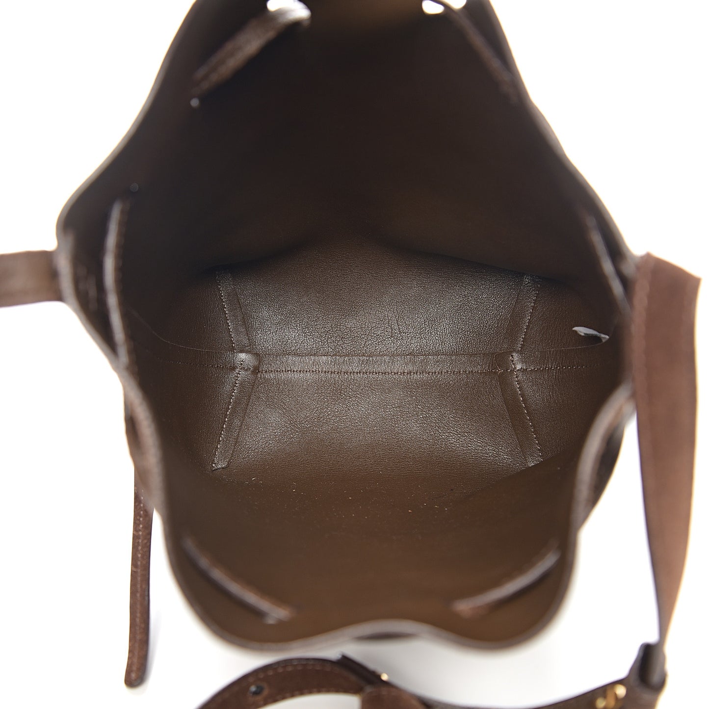 Suede Mini Bucket Bag Chocolate